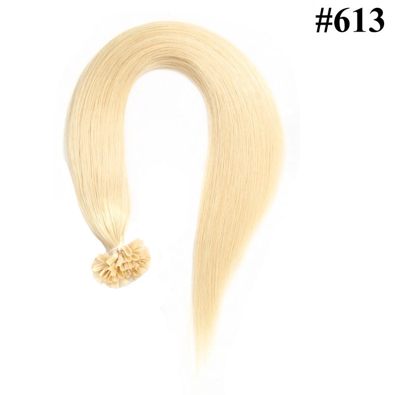Idolra Brazilian Remy Human Hair Extensions 18in 20in 22in 24in Straight Nail U Tip Fusion Hair Extensions